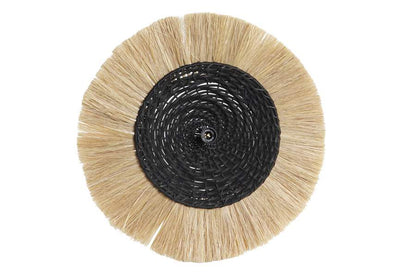 Lampara Aplique Yute Hierro 42X9X42 Techo Natural