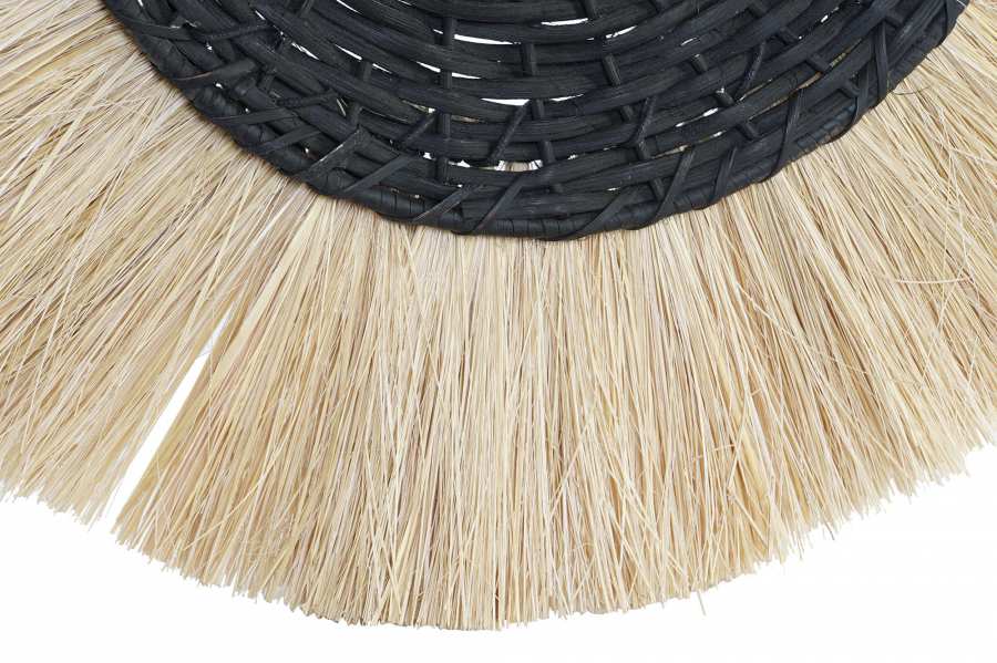 Lampara Aplique Yute Hierro 42X9X42 Techo Natural