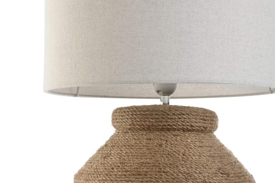 Lampara Sobremesa Cuerda 38X38X59 Cable Blanco