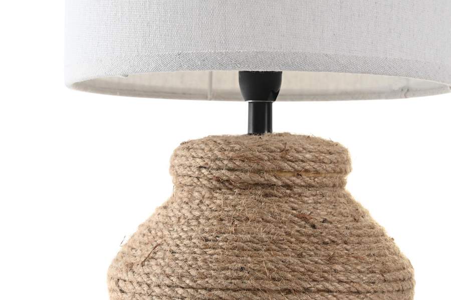 Lampara Sobremesa Cuerda Gres 23X23X37 Marron