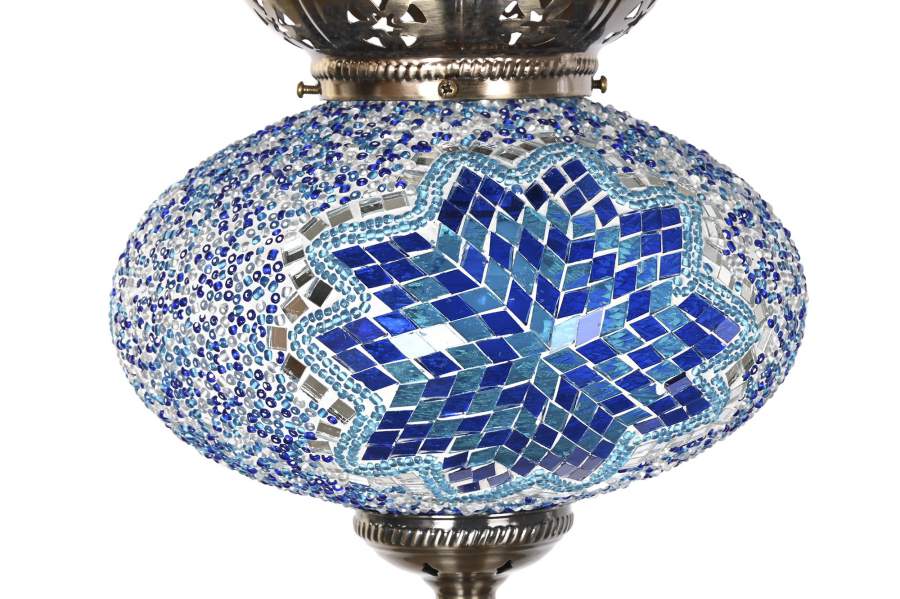 Lampara Techo Metal 25X25X40 Mosaico 2 Surt.