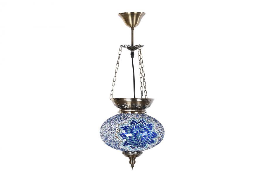 Lampara Techo Metal 25X25X40 Mosaico 2 Surt.