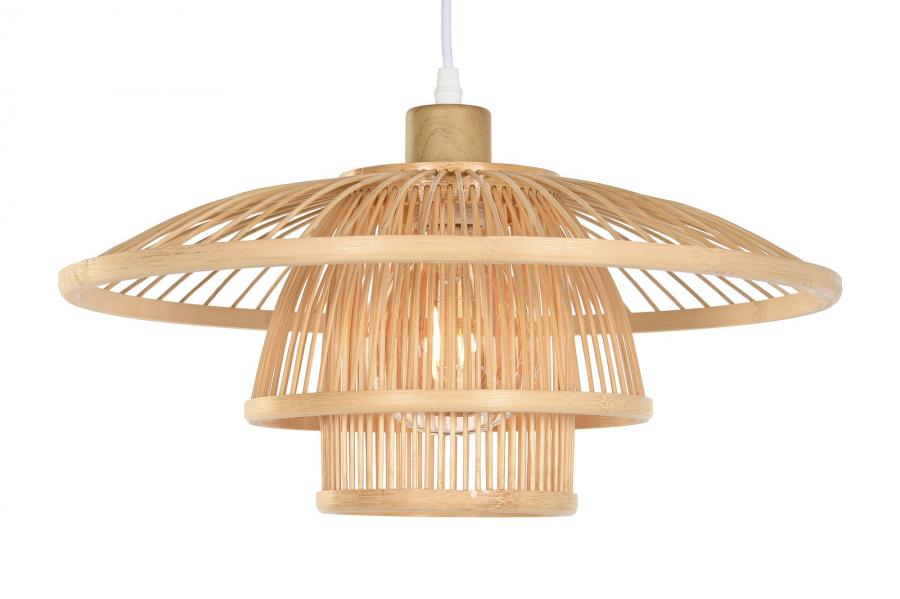 Lampara Techo Bambu 40X40X17 E27 Natural Natural