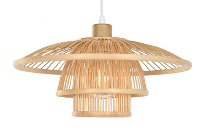 Lampara Techo Bambu 40X40X17 E27 Natural Natural