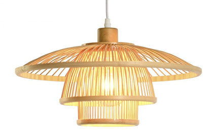Lampara Techo Bambu 40X40X17 E27 Natural Natural