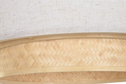 Lampara Techo Bambu Poliester 50X50X25 E27 Natural