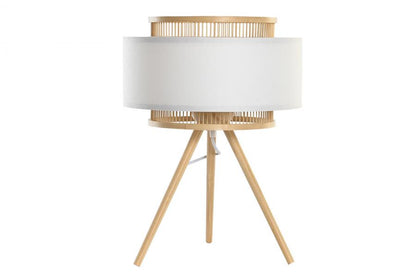 Lampara Sobremesa Bambu Poliester 36X36X48 E27