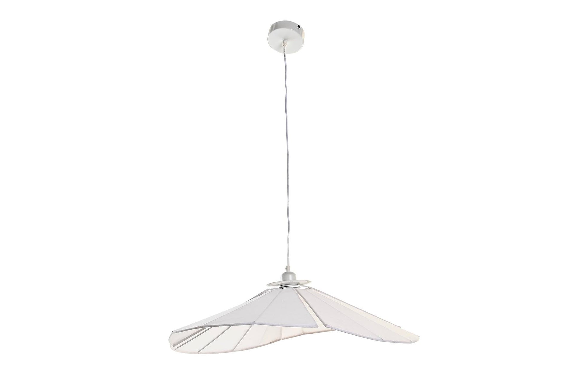 Lampara Techo Metal Lino 68X68X21 Abanico Blanco