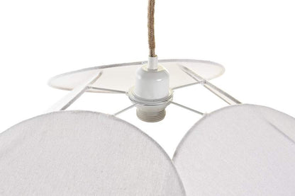 Lampara Techo Metal Lino 70X70X16 5 Hojas Blanco