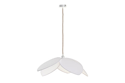 Lampara Techo Metal Lino 70X70X16 5 Hojas Blanco