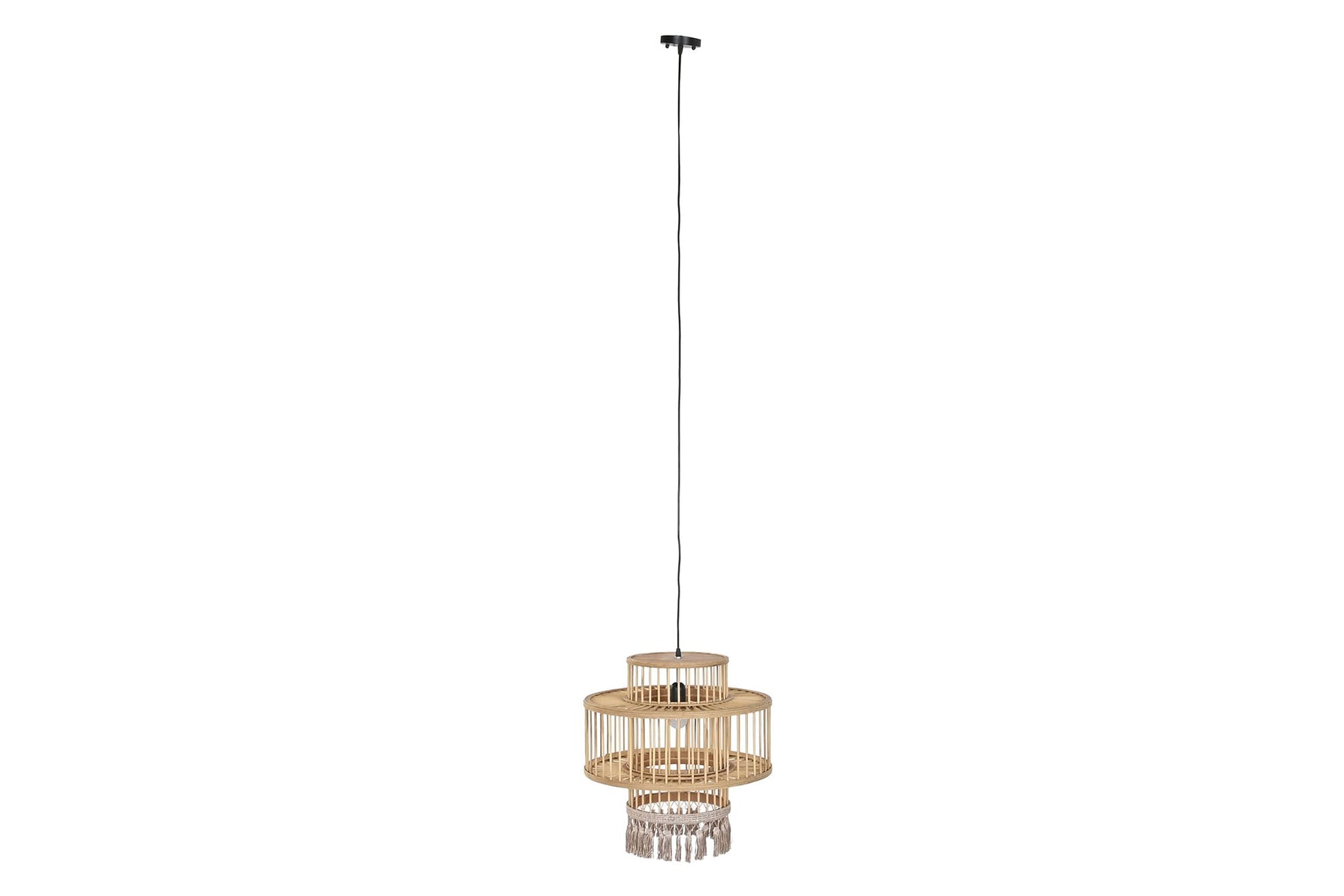 Lampara Techo Ratan Poliester 45X45X46 Flecos
