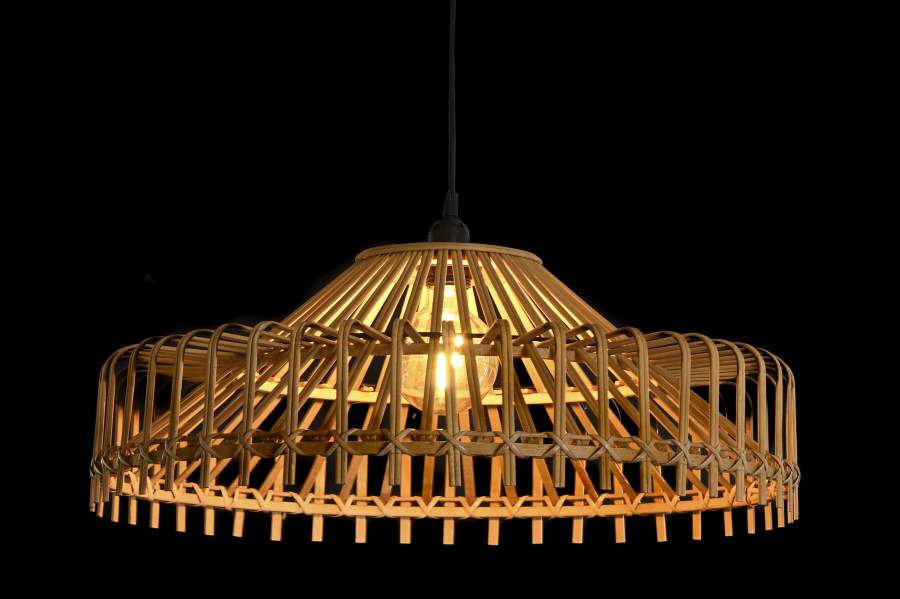 Lampara Techo Bambu 61X61X31 Natural Marron