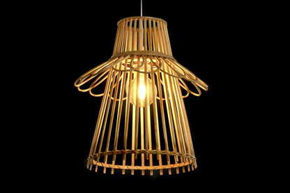 Lampara Techo Ratan 40X40X46 Natural Marron