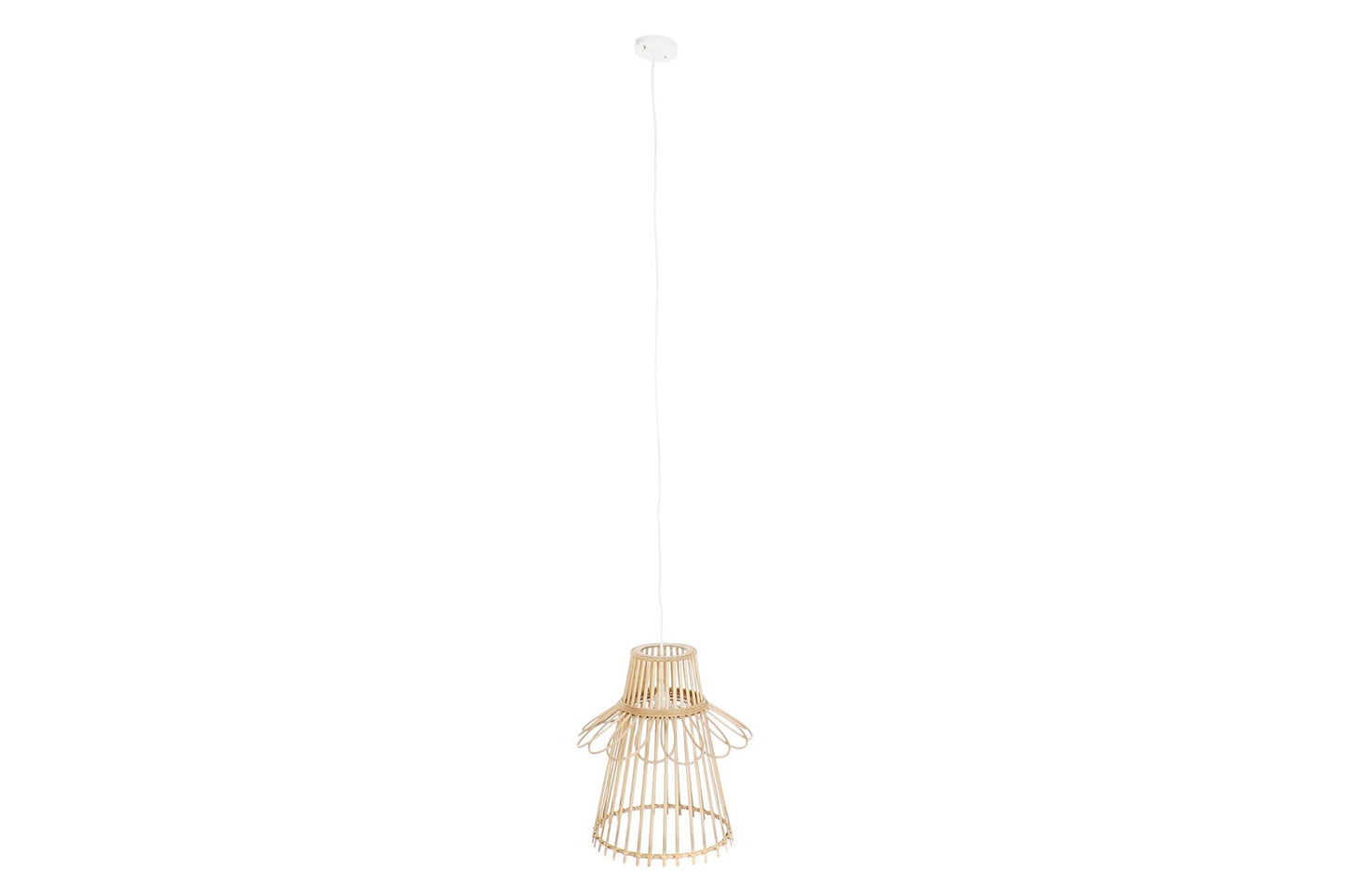 Lampara Techo Ratan 40X40X46 Natural Marron