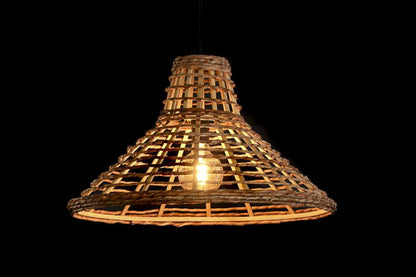 Lampara Techo Ratan 56X56X34 Natural Marron