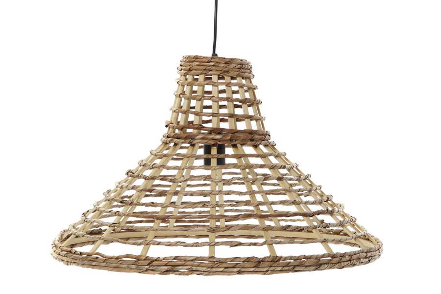 Lampara Techo Ratan 56X56X34 Natural Marron