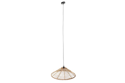 Lampara Techo Ratan 57X57X22 Natural Marron