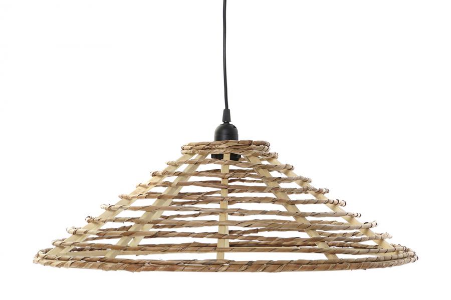 Lampara Techo Ratan 57X57X22 Natural Marron