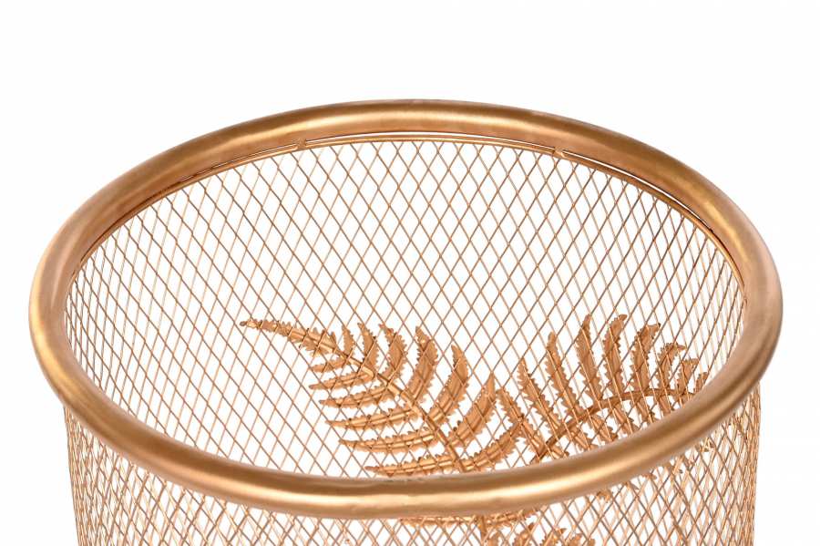 Lampara Sobremesa Metal Pino 32X32X90 Hoja Dorado