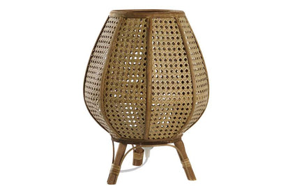 Lampara Sobremesa Ratan 29X29X40 Natural Marron