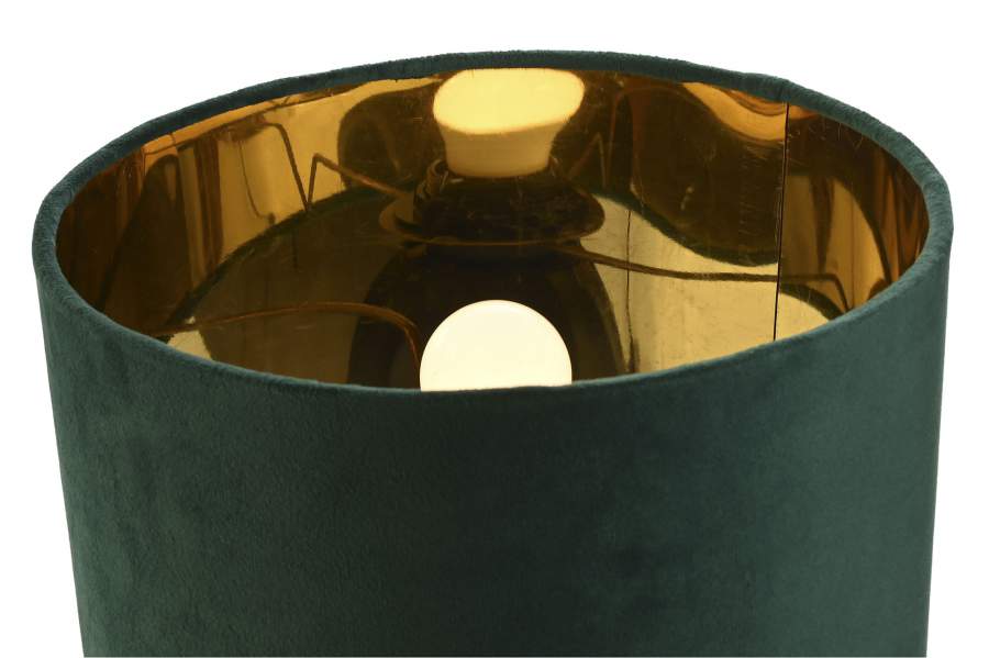 Lampara Sobremesa Aluminio Terciopelo 26X26X37