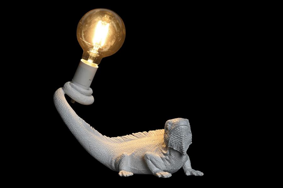 Lampara Aplique Resina 31X14X22 Iguana Blanco