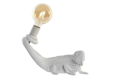 Lampara Aplique Resina 31X14X22 Iguana Blanco