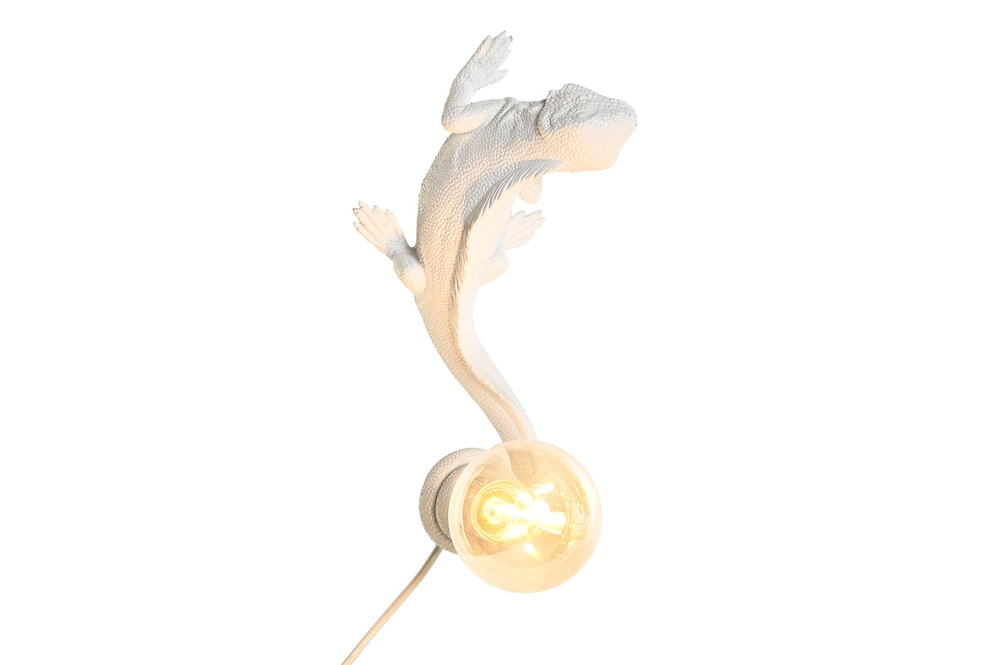 Lampara Aplique Resina 31X14X22 Iguana Blanco