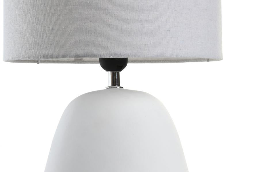 Lampara Sobremesa Gres Poliester 28X28X42 Blanco