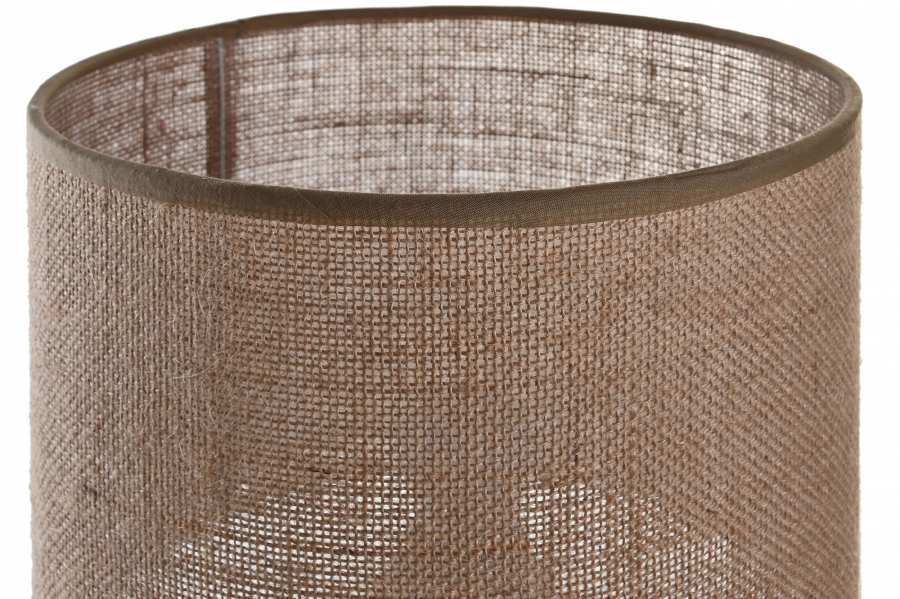 Lampara Sobremesa Metal Lino 25X25X50 Marron