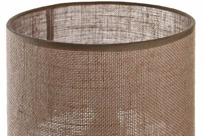 Lampara Sobremesa Metal Lino 25X25X50 Marron