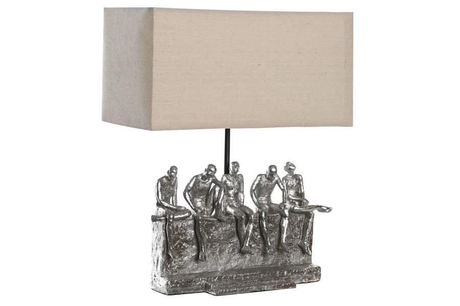 Lampara Sobremesa Resina Metal 36X21_5X43 Personas