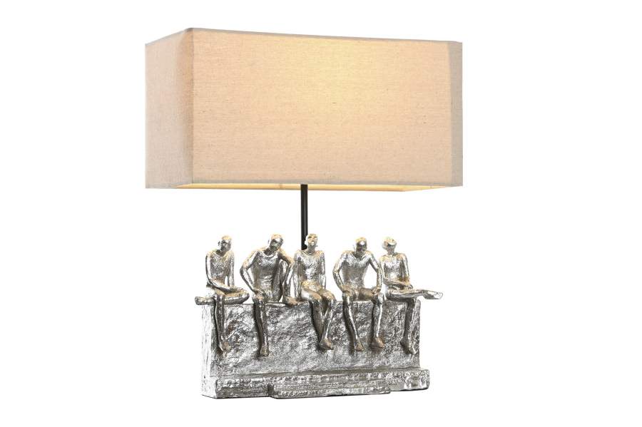 Lampara Sobremesa Resina Metal 36X21_5X43 Personas