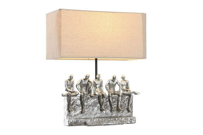 Lampara Sobremesa Resina Metal 36X21_5X43 Personas