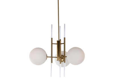 Lampara Techo Metal Cristal 64X64X64 Bolas Dorado