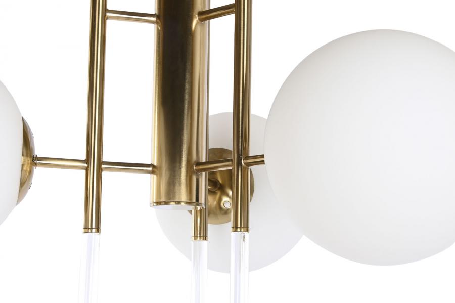 Lampara Techo Metal Cristal 64X64X64 Bolas Dorado
