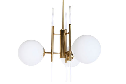Lampara Techo Metal Cristal 64X64X64 Bolas Dorado