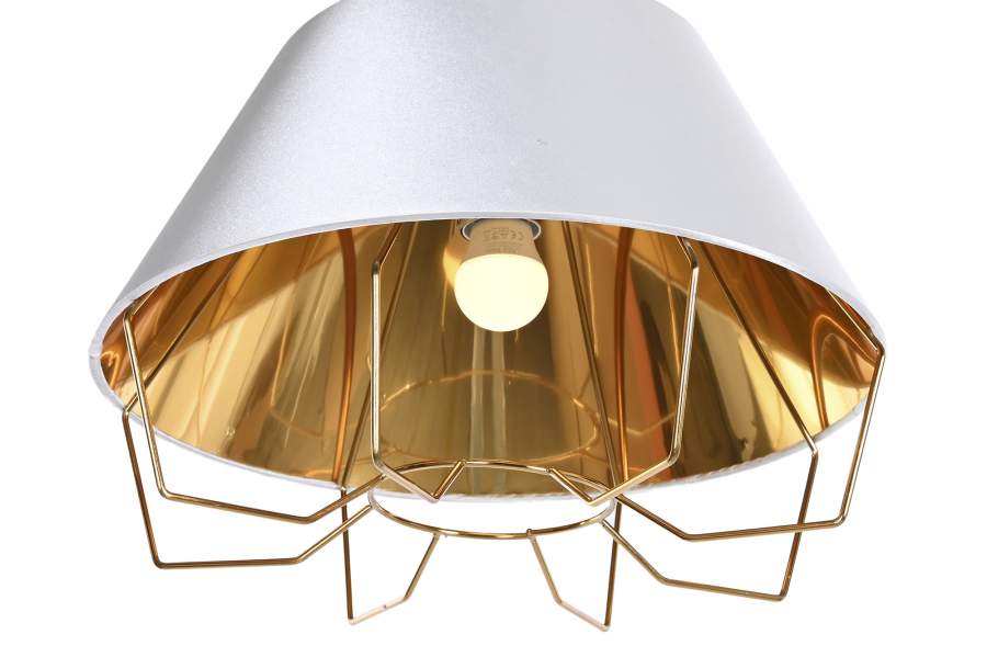 Lampara Techo Metal 38X38X32 Dorado