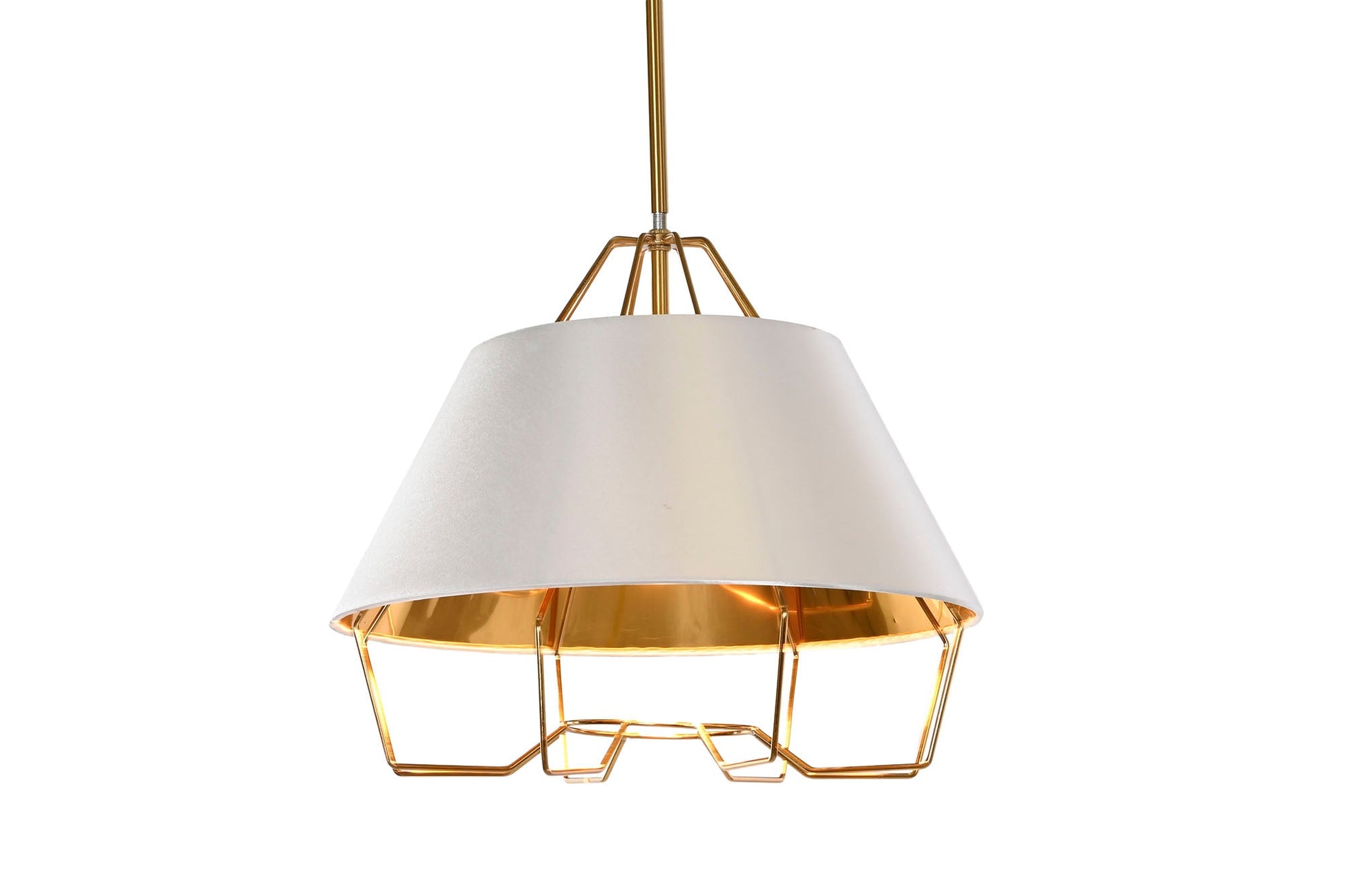 Lampara Techo Metal 38X38X32 Dorado