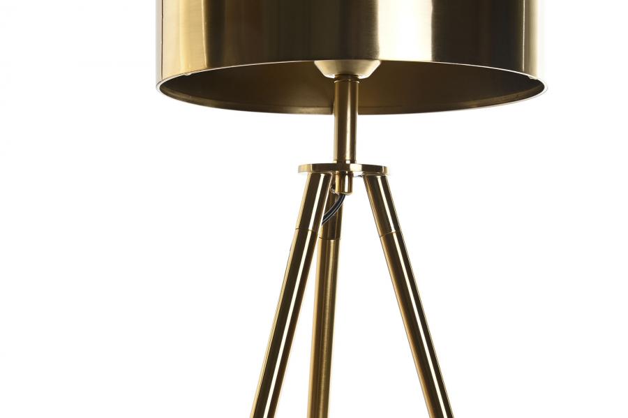Lampara Sobremesa Metal 25X25X60 Dorado
