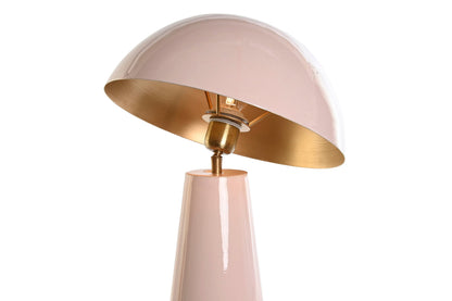 Lampara Sobremesa Hierro 31X31X70 Seta Lacado Rosa