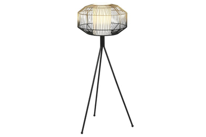 Lampara Pie Hierro Algodon 39X39X103 Negro