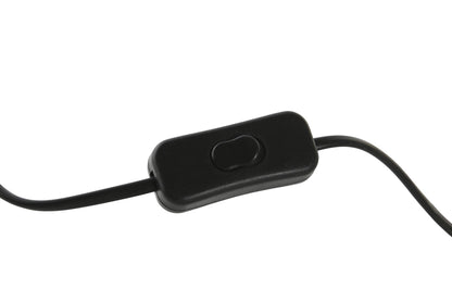 Lampara Sobremesa Hierro Algodon 39X39X38 Negro