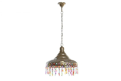 Lampara Techo Metal Acrilico 37X37X38 Dorado