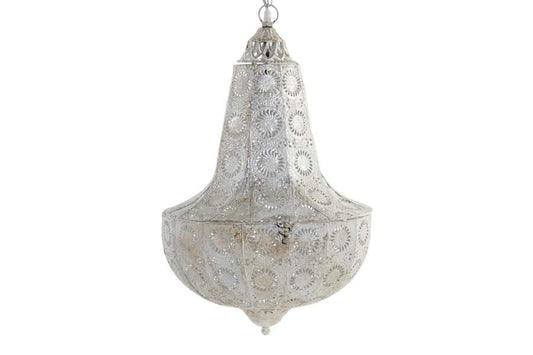Lampara Techo Metal 34X55 Etnica Blanco