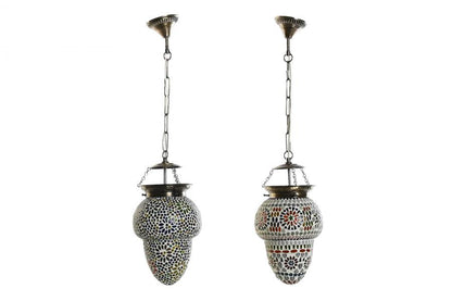 Lampara Techo Cristal Metal 20X20X28 Mosaico