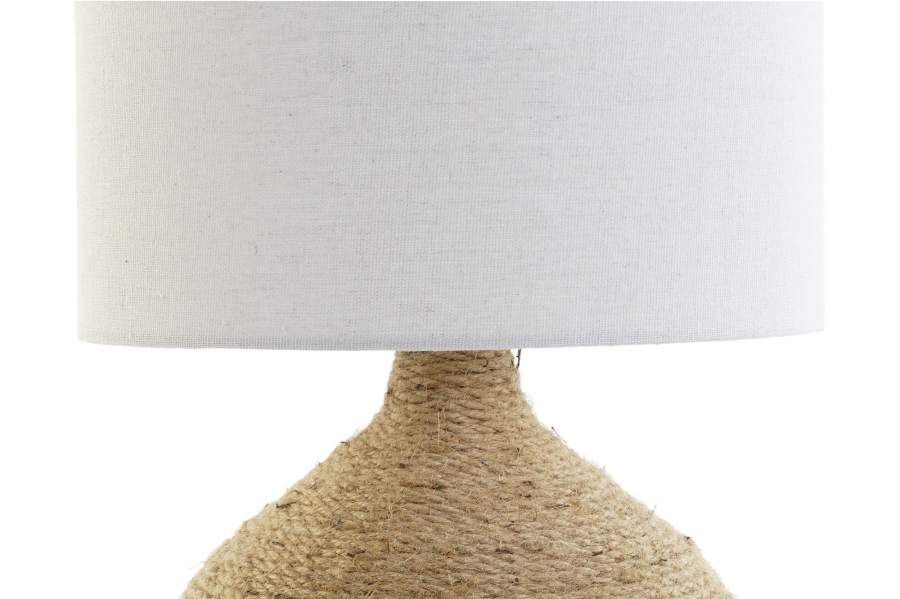Lampara Sobremesa Cuerda Gres 28X28X42 Marron