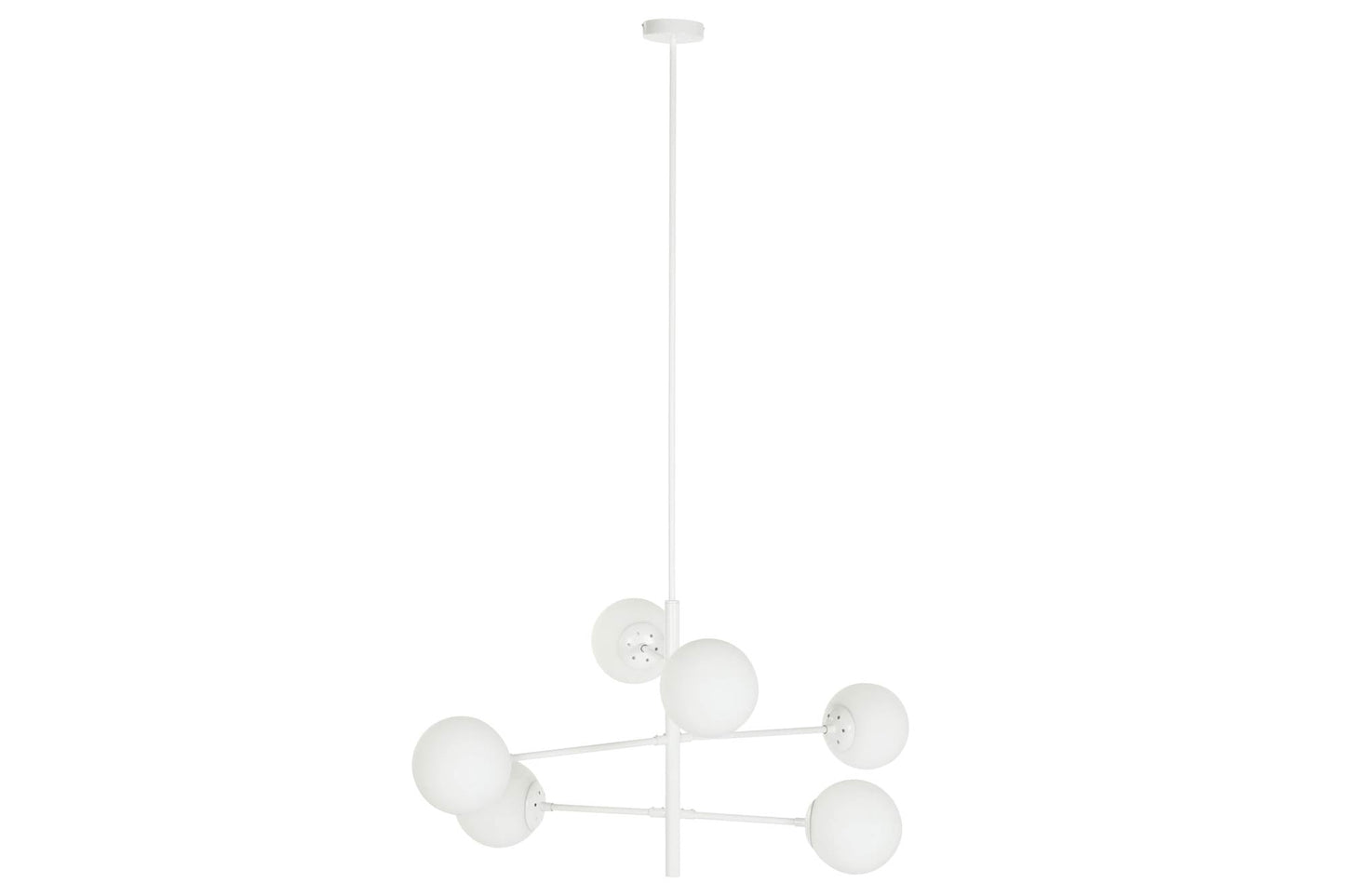 Lampara Techo Metal Cristal 96X73X50 Bolas Blanco