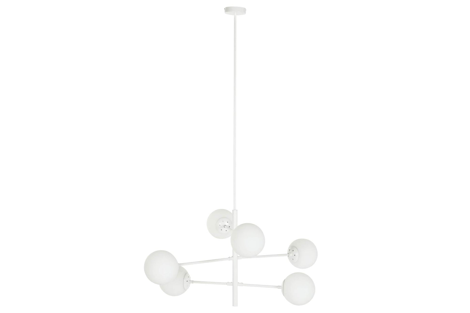 Lampara Techo Metal Cristal 96X73X50 Bolas Blanco