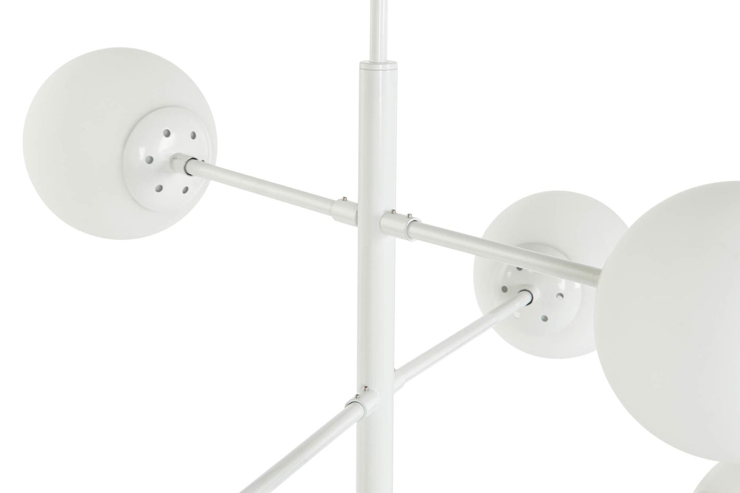 Lampara Techo Metal Cristal 96X73X50 Bolas Blanco